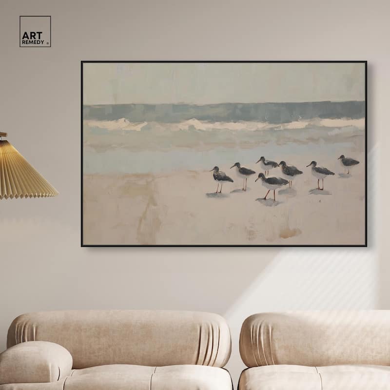 Seagulls at the Beach II Canvas by Art Remedy