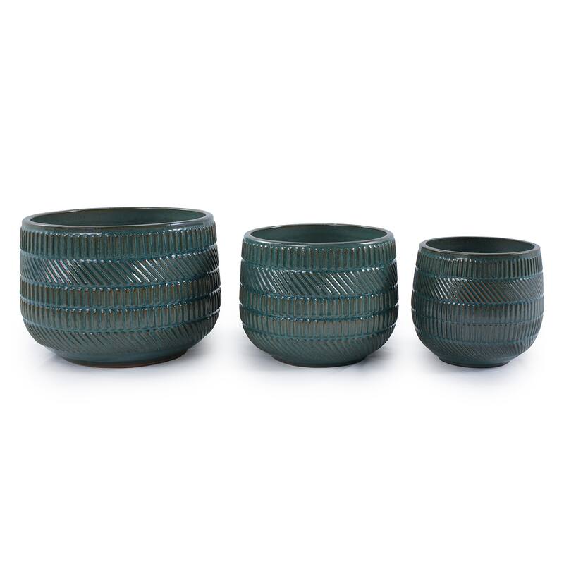 Modern Ceramic Flowerpot (Set of 3)