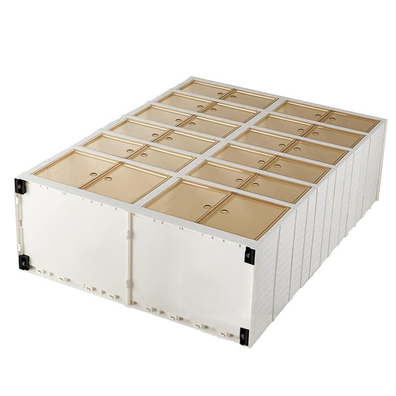 Mieres Shoe Storage Cabinet, 6-Tier Large Modern Shoe Organizer Cabinet with Doors, Foldable Shoe Rack Organizer