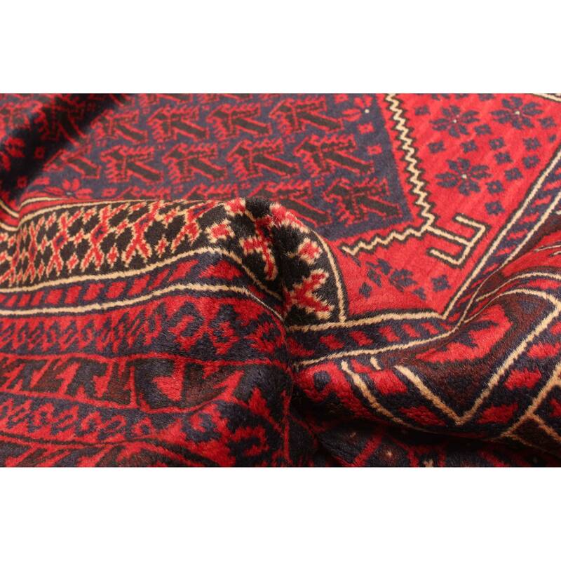 ECARPETGALLERY Hand-knotted Teimani Red Wool Rug - 2'10 x 5'0