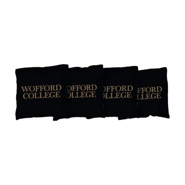 slide 2 of 3, Wofford College Terriers Black Cornhole Bags All-Weather Resin Filled