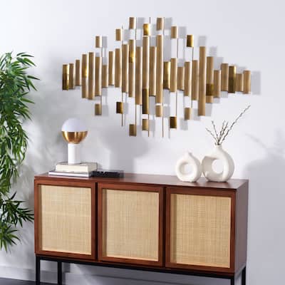 SAFAVIEH Rena 53 x 32-inch Metal Abstract Wall Decor - 32 in. W x 1 in. D x 52.5 in. H
