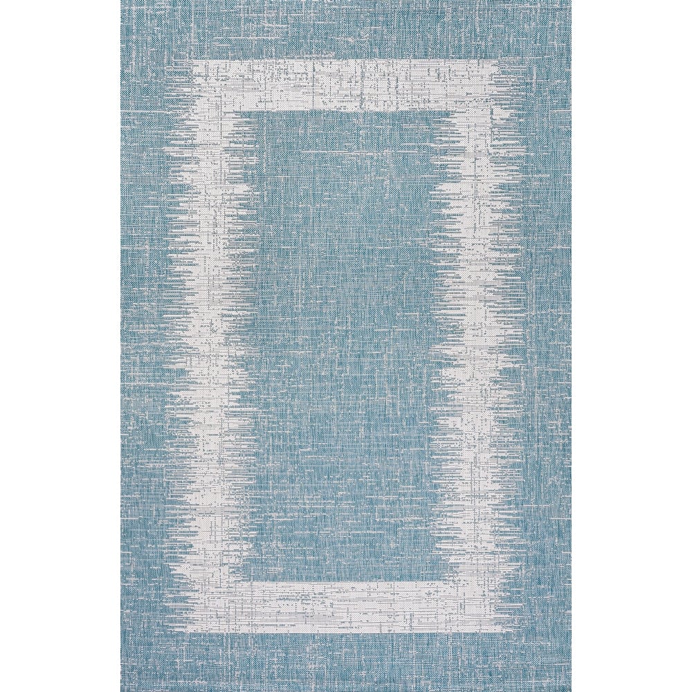 JONATHAN Y Nevis Minimalist Border Indoor/Outdoor Area Rug