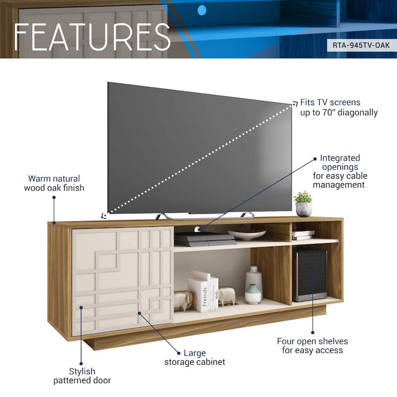 Contemporary TV Stand for TVs Up to 70 IN for Living Room