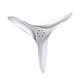 preview thumbnail 11 of 9, 52" Modern Silver ABS 3-Blade Outdoor Ceiling Fan without Light