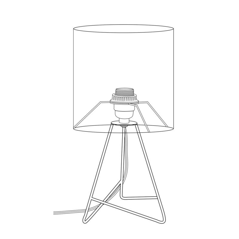 13.5 in. Gold Finish Table Lamp with White Shade, Sturdy Table Lamp for Living Rooms and Bedrooms