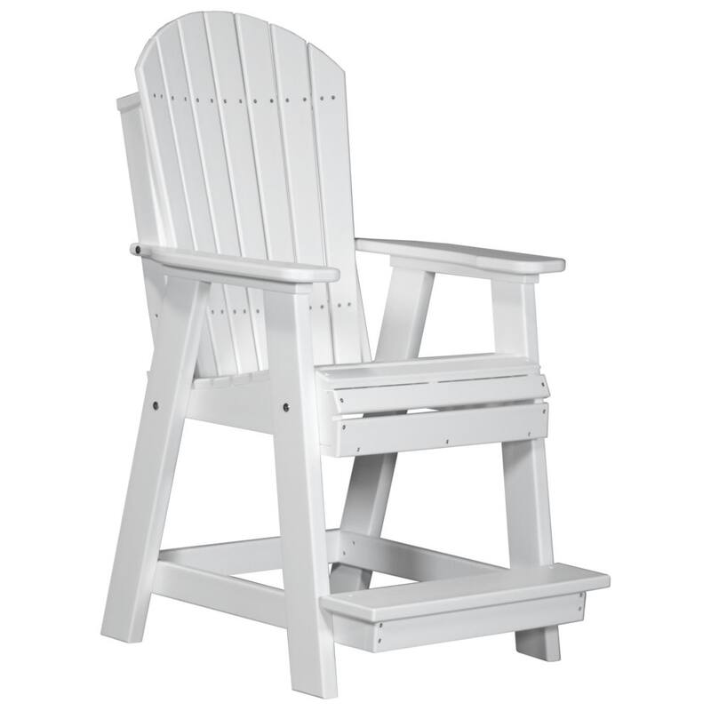 Poly Lumber Adirondack Balcony Chair - White