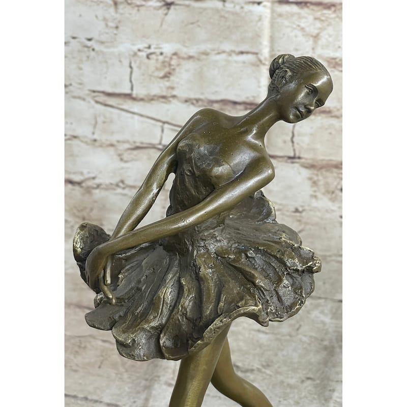 Edgar Degas Ballerina Bronze Sculpture Marble Base Figurine Figure Sale Home Art