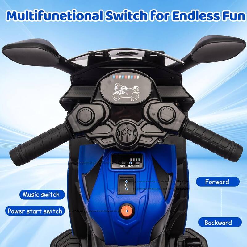 Kids 6V Ride On Motorcycle, Ride On Toys for Kids Best Gift