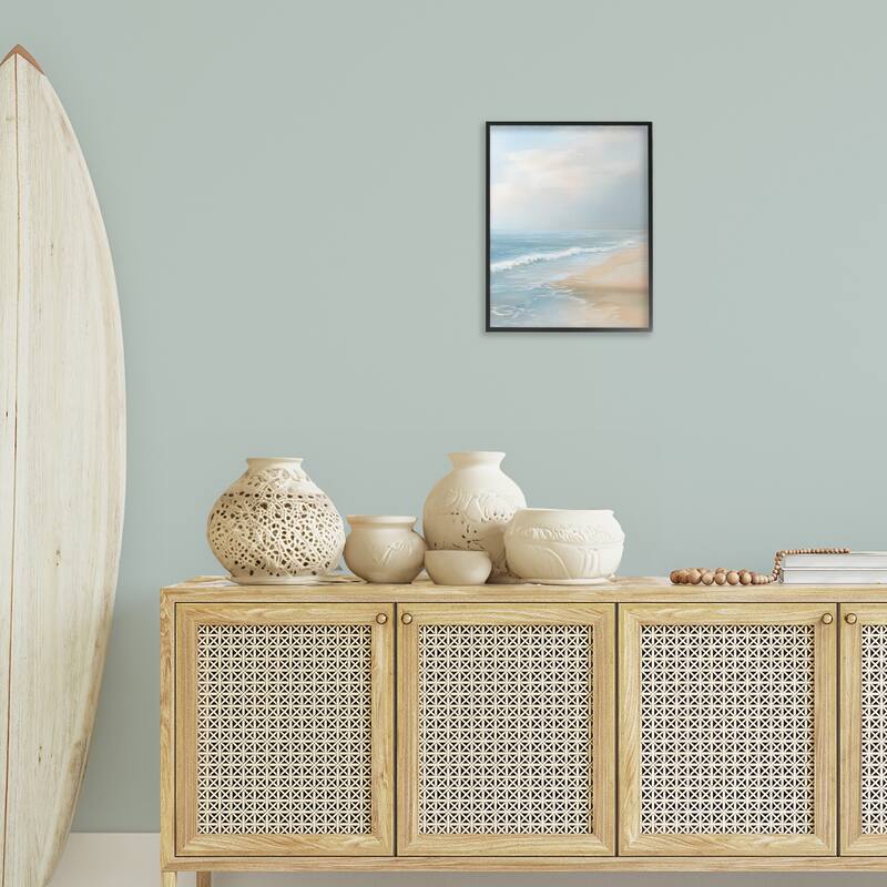 Stupell Serenity Beach View Framed Giclee Art Design By Franklyn Gregory