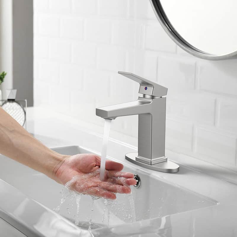 Single Handle Bathroom Vanity Sink Faucet with Removable Aerator, Splash Proof, Anti Fingerprint, Anti Corrosion, Anti Rust
