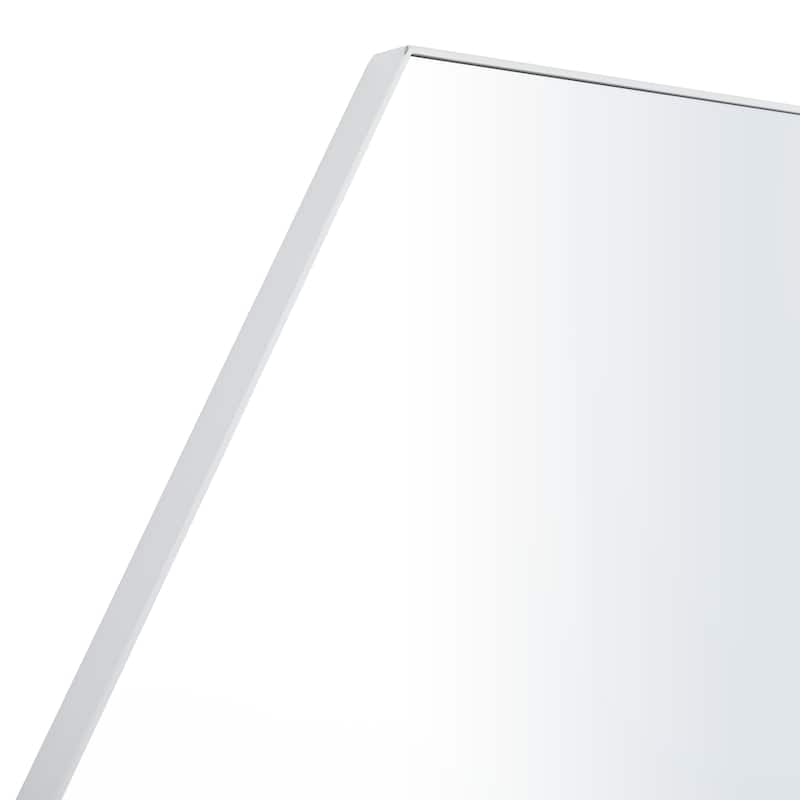 Contemporary Hexagon Wood Wall Mirror - Multiple Finishes and Sizes