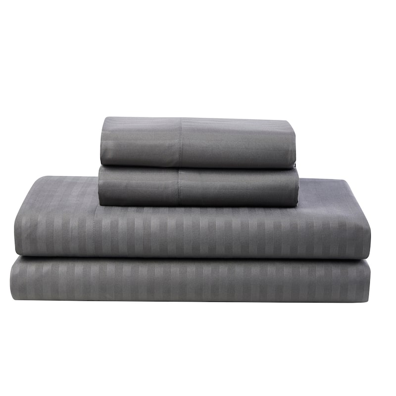 Soft Dobby 8-piece Striped Down Alternative Bed-in-a-Bag Set w/ Sheets