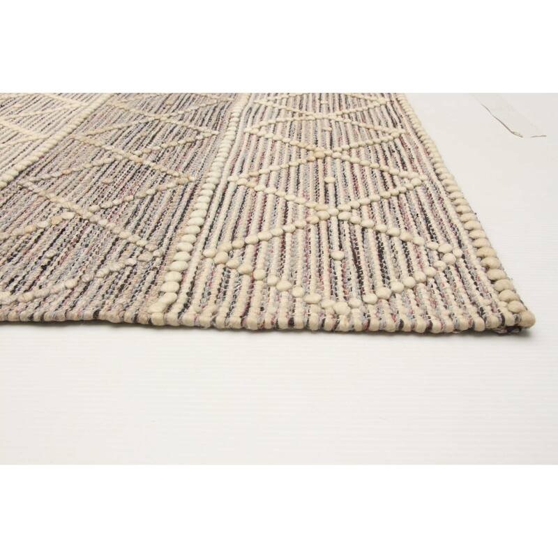 ECARPETGALLERY Braid weave Sienna Khaki Wool Rug - 4'11 x 8'0