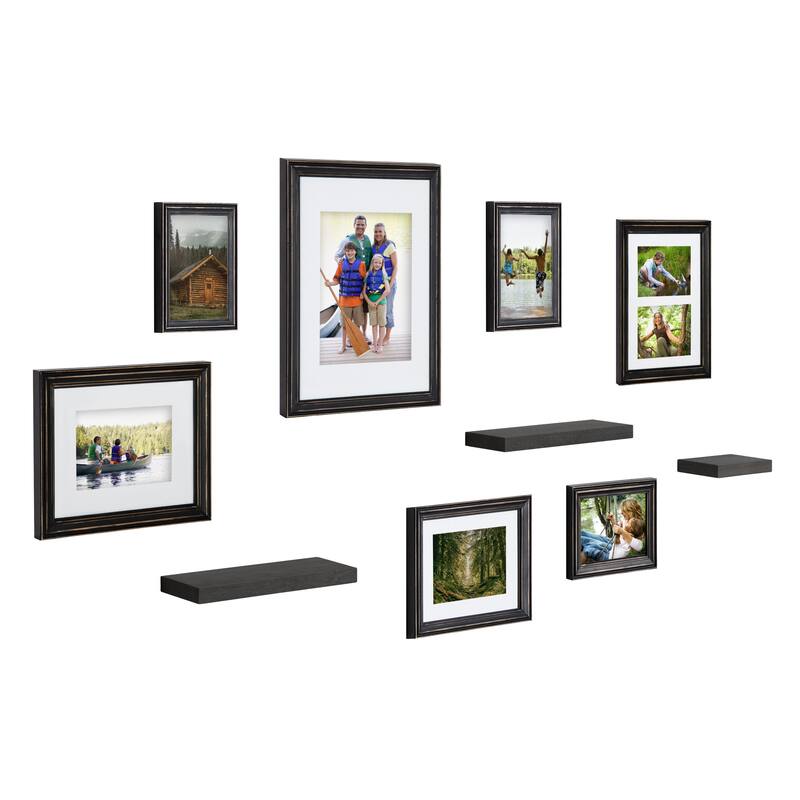 Kate and Laurel Bordeaux Gallery Wall Frame And Shelf Kit