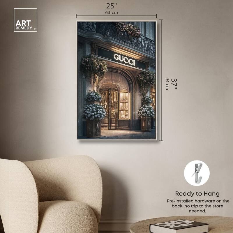 Illuminated Luxury Store Canvas by Art Remedy