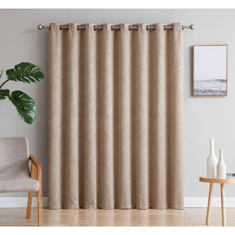 Gracewood Hollow Plakalo Embossed Thermal-weaved Blackout Grommet Drapery Curtains