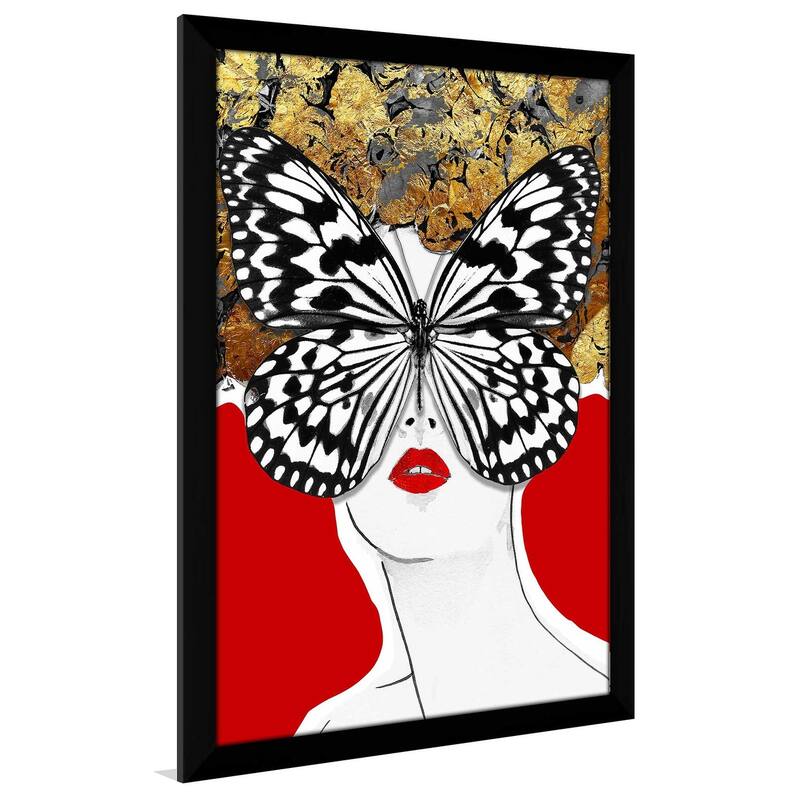 "Butterfly Face in Red" by Jodi Print on Acrylic