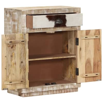 vidaXL Sideboard 23.6"x11.8"x29.5" Solid Mango Wood