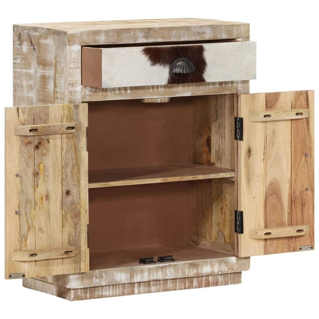 vidaXL Sideboard 23.6"x11.8"x29.5" Solid Mango Wood