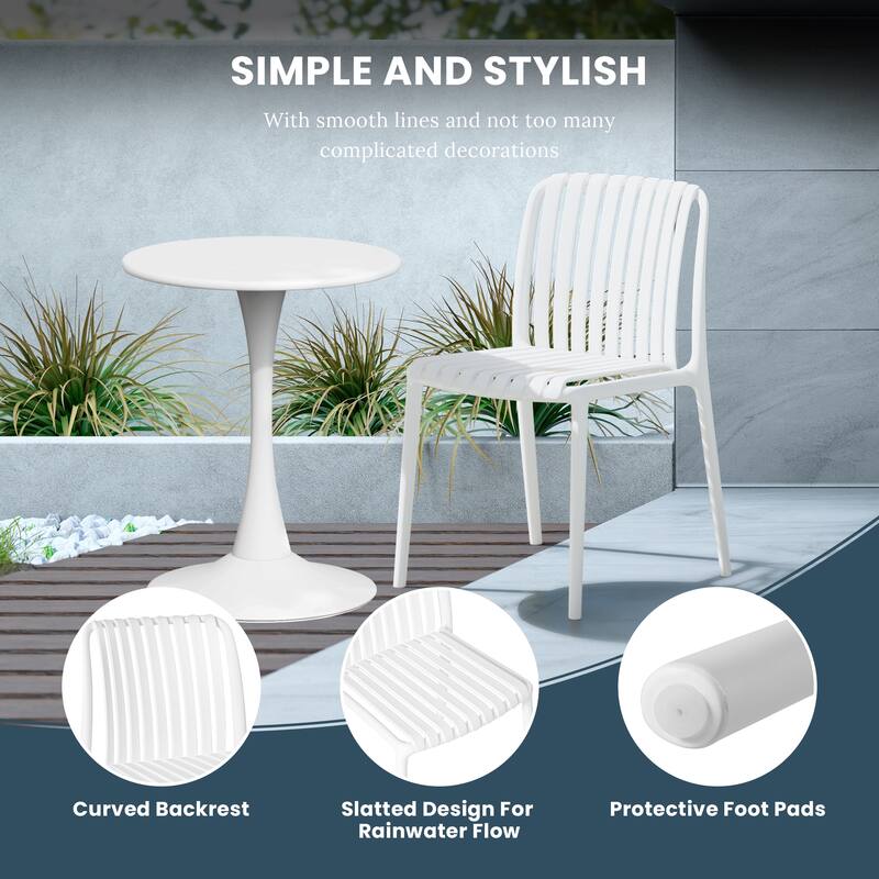 Frond and Form Modern 6-Person Outdoor Patio Rectangular Dining Set