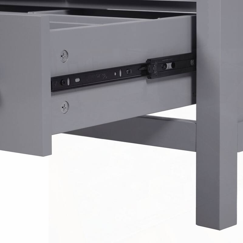 bathroom vanity with integrated undermount basin and a storage cabinet featuring 2 doors and 1 drawer