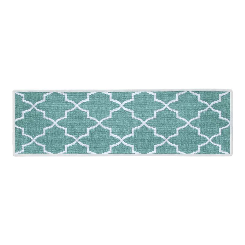 SussexHome Lattice Design 9" X 28" Stair Treads - 70 % Cotton Carpet for Indoor Stairs-Easy to Install with Double Adhesive Tape