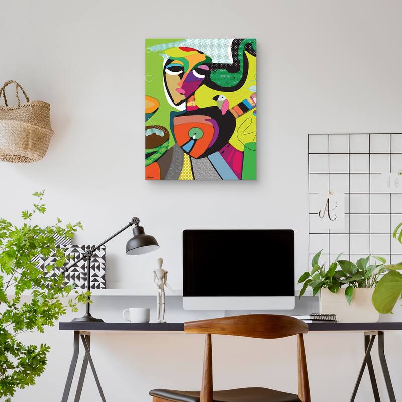 Music Guitarist by Michele Glennon Canvas Art Print