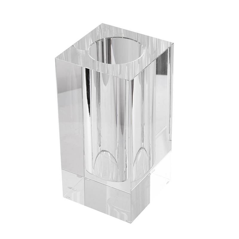 8" Clear Square Glass Table Vase - 3.90