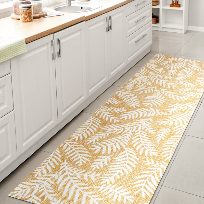 JONATHAN Y Galon Palm Frond Indoor/Outdoor Area Rug