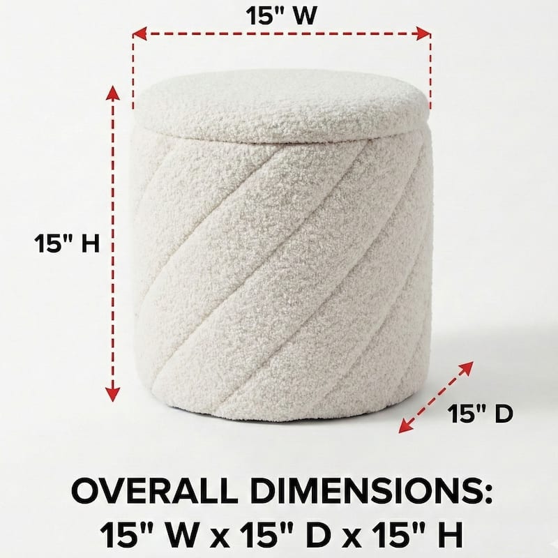 Diagonal Tufted Foldable Storage Ottoman with Reversible Lid