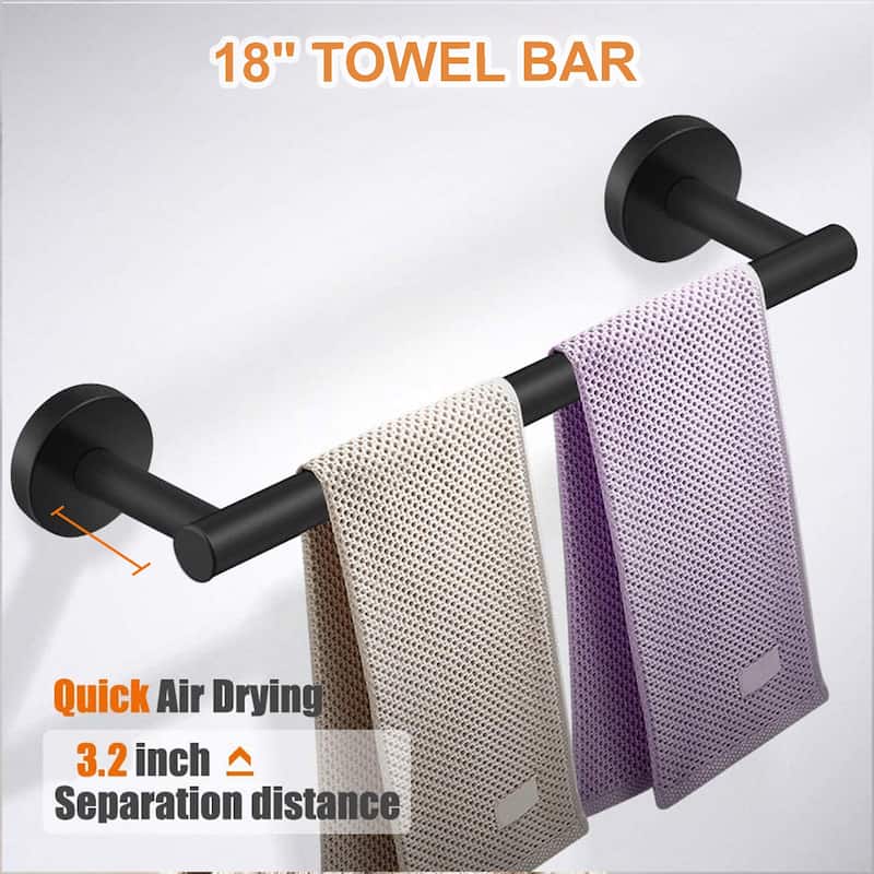 Modern Bath Hardware Set Towel Holder Set in Stainless Steel