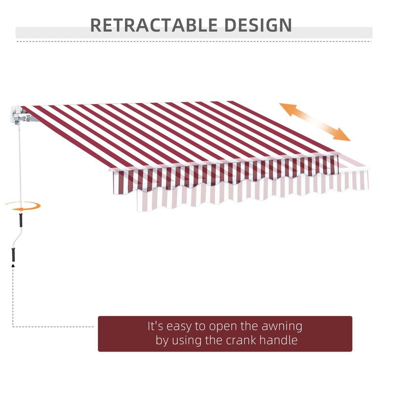 Powder coated aluminum frame retractable awning