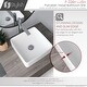 preview thumbnail 16 of 20, STYLISH 14 1/2 inch Square Porcelain Bathroom Sink - 14 1/2" x 14 1/2" x 5"