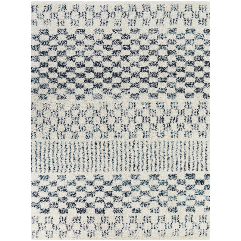 Mendieta Checkered Shag Area Rug