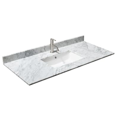 Wyndham Collection 48" Single Vanity Top with Undermount Rectangular