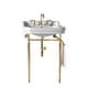 preview thumbnail 2 of 9, Wellington 24" Single Console Sink with Metal Finish Stand Brass
