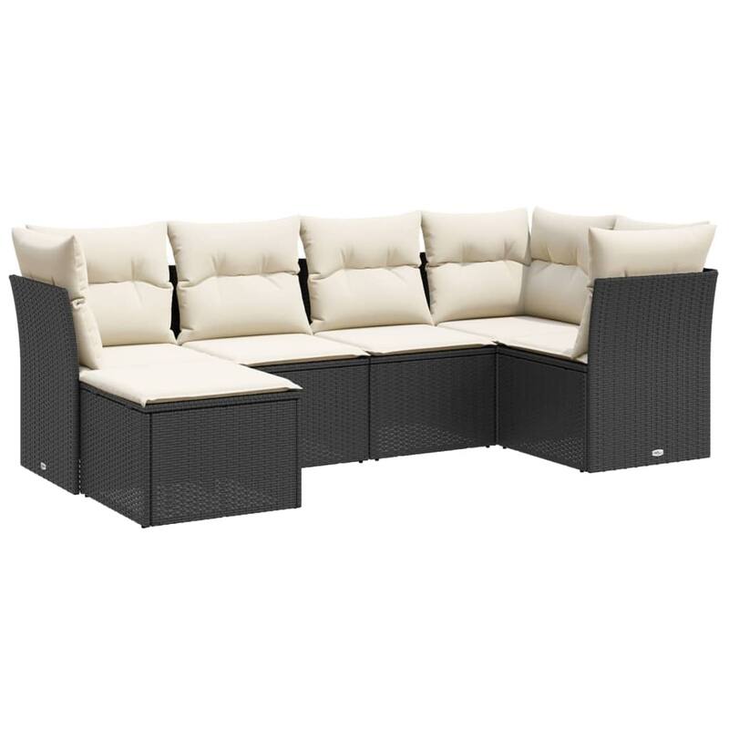 vidaXL Garden Sofa Set Beige/Black/Brown/Grey