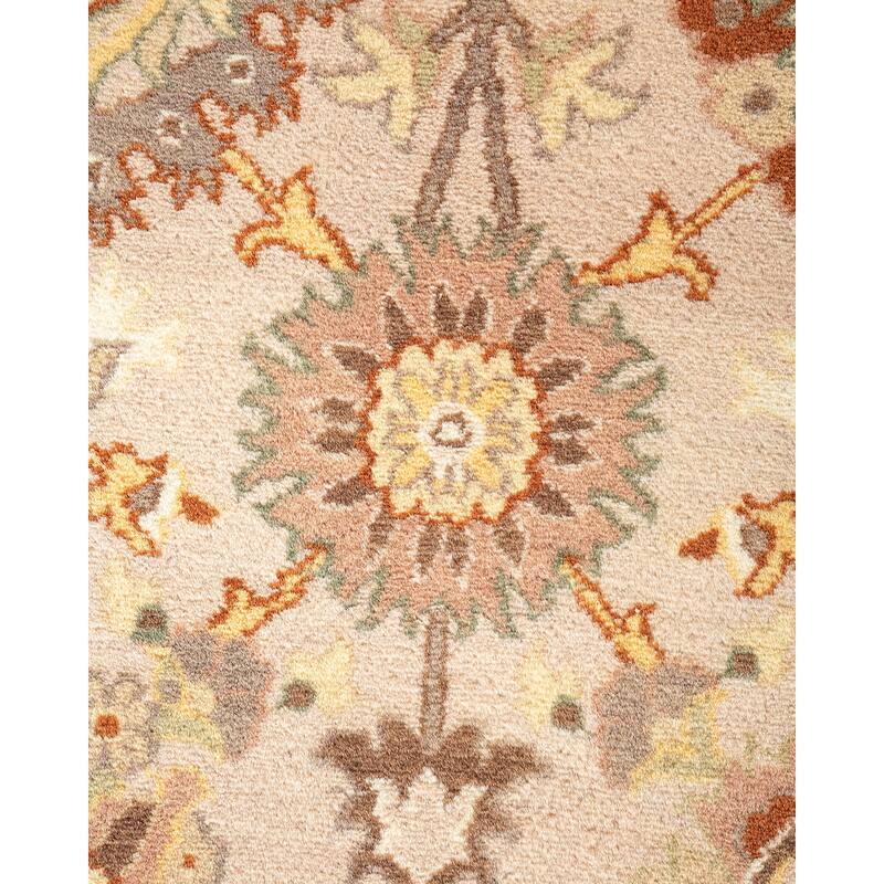 Overton Hand Knotted Wool Vintage Inspired Traditional Mogul Ivory Area Rug - 9 x 12