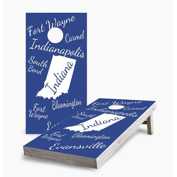 slide 2 of 7, Indiana State Pride Cornhole Game (Choose Wraps or Boards) 2x4 Boards (24" x 48") - Include ALL Accessories
