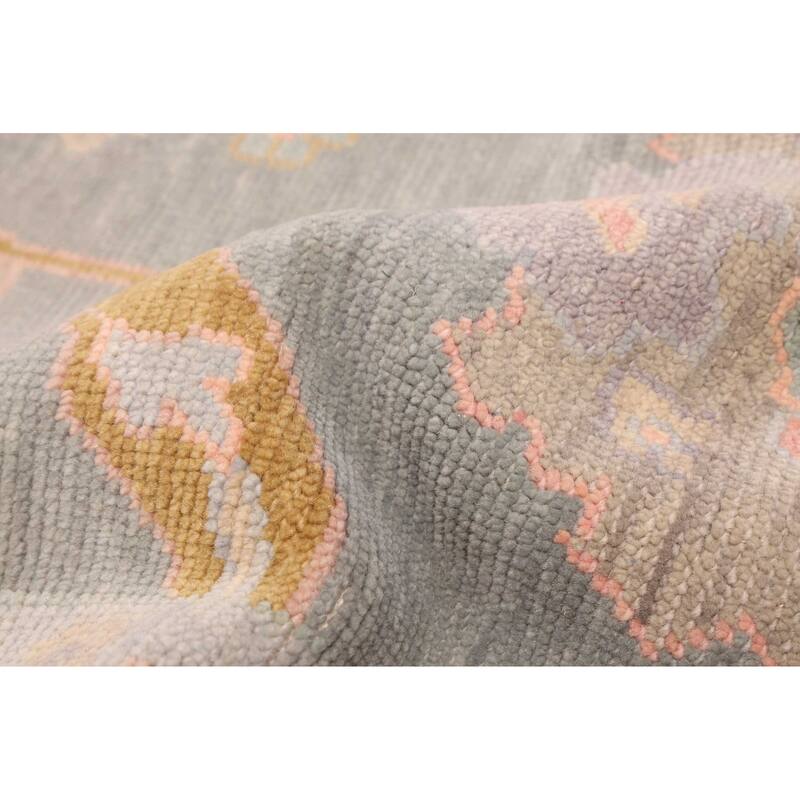 ECARPETGALLERY Hand-knotted Modern Oushak Sage Wool Rug - 7'10 x 10'0