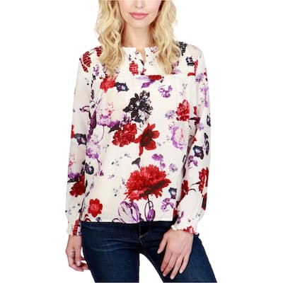 Lucky Brand Womens Smocked Knit Blouse,, Multicoloured, XX-Large