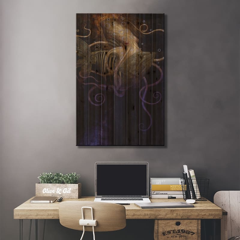 Losing Rings Print On Wood by Bill Carman - Multi-Color