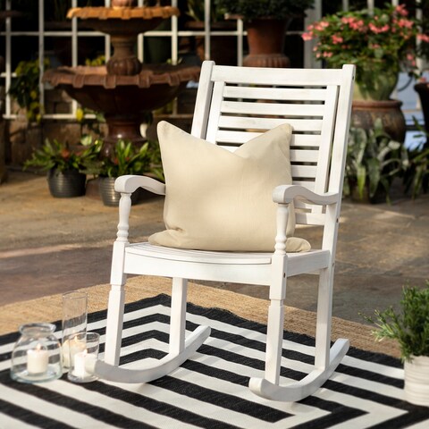 Middlebrook Surfside Acacia Wood Outdoor Rocking Chair