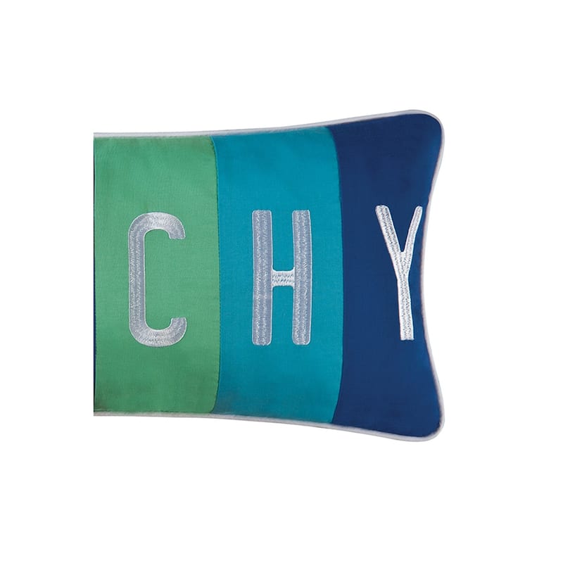 12" x 24" Beachy Embroidered Pillow