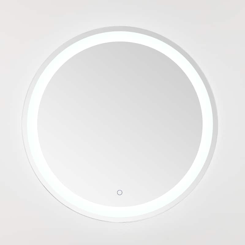 SAFAVIEH Home Caspar 30" LED Vanity Mirror - Silver / White