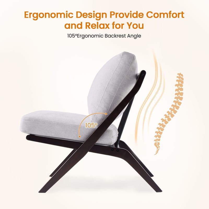 Modern Minimalist Solid Wood Lounge Chair