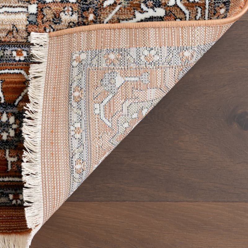 Nuloom Oliveira Floral Medallion Fringe Area Rug
