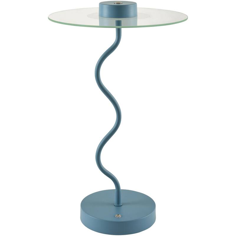 Livabliss Ziglo Modern Accent Table Lamp - 15"H x 9"W x 9"D - Blue