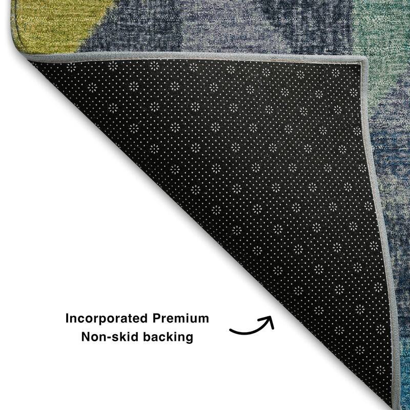 Premium Washable Super Soft Contemporary Mosaic Mayfield Rug